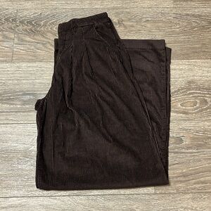 Anthropologie Dark Brown Corduroy Pants